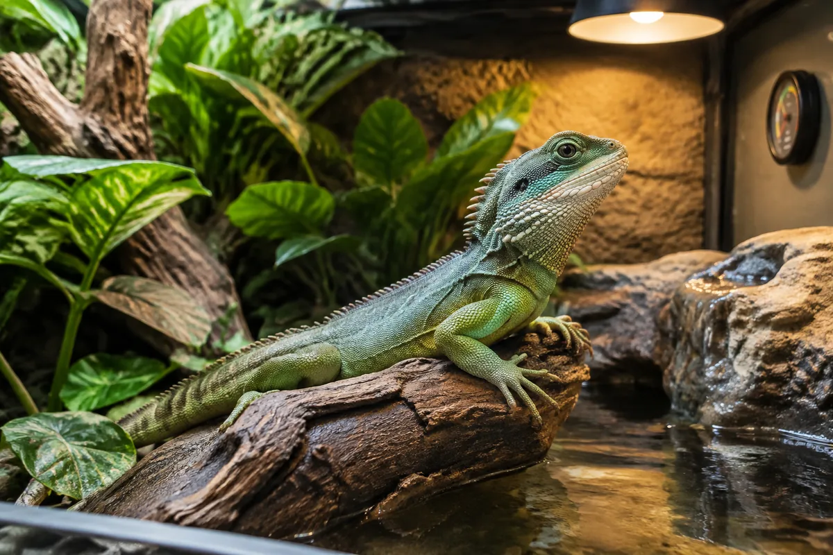 Quelle température régler pour un vivarium de dragon d’eau chinois